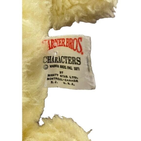 Vintage 1971 Warner Brothers Tweety bird chipped foam plush stuffed animal 13" - Picture 3 of 4